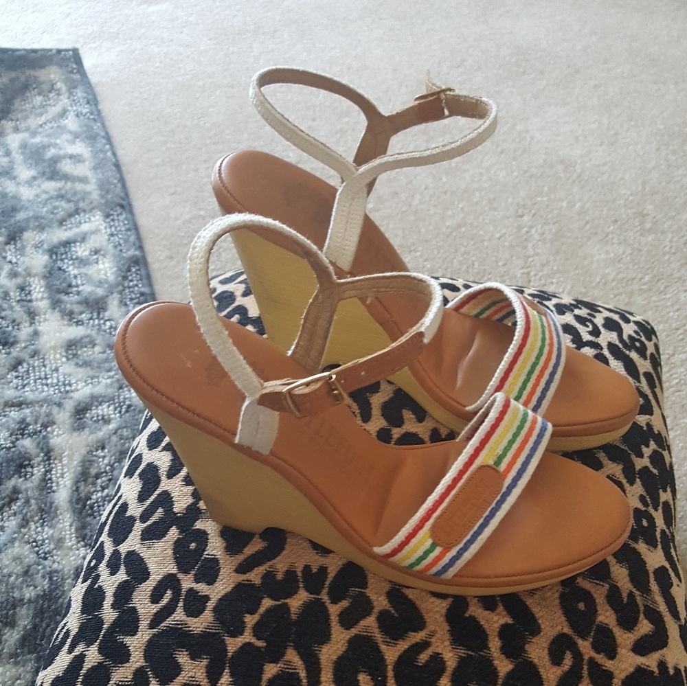 Vintage early 80s rainbow wedges